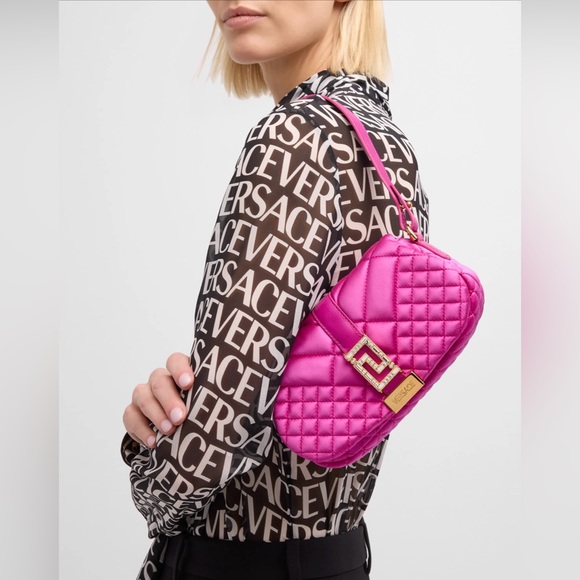 Versace NWT Greca Goddess Mini Quilted Satin Shoulder Bag - Picture 3 of 8